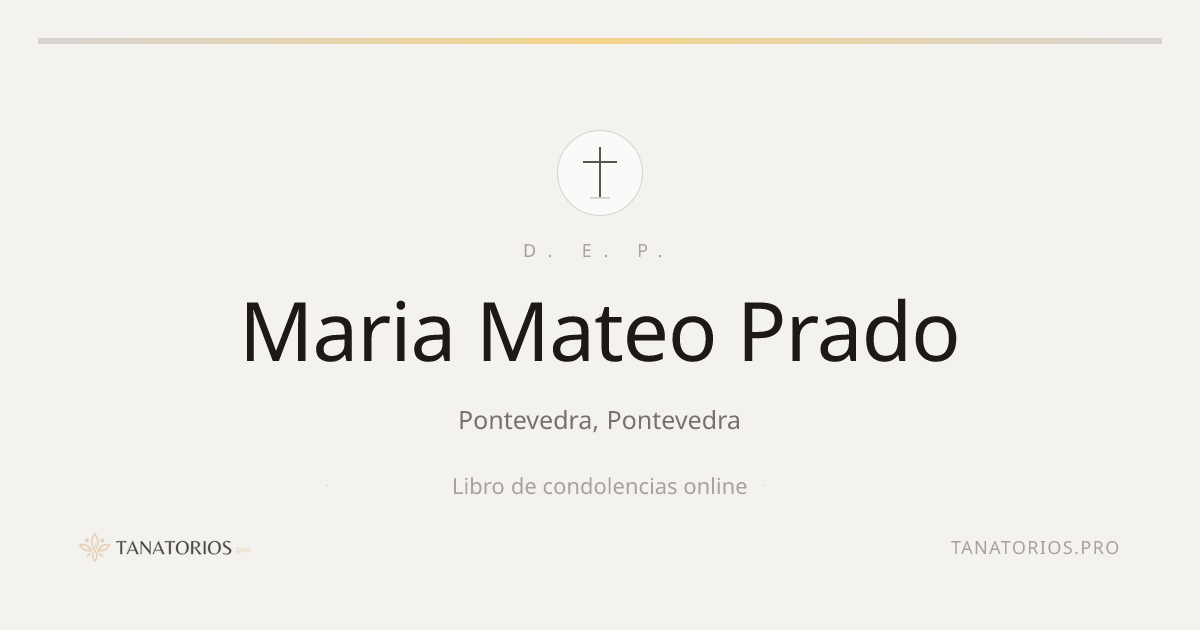 Memorial de Maria Mateo Prado