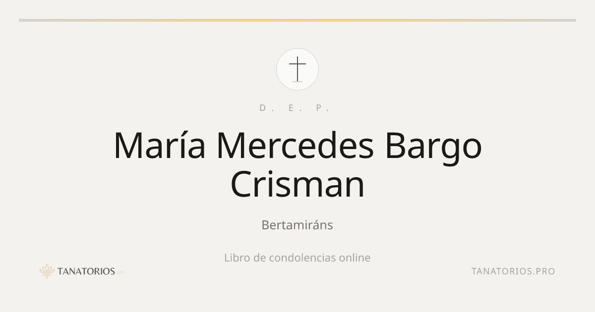 Memorial de María Mercedes Bargo Crisman