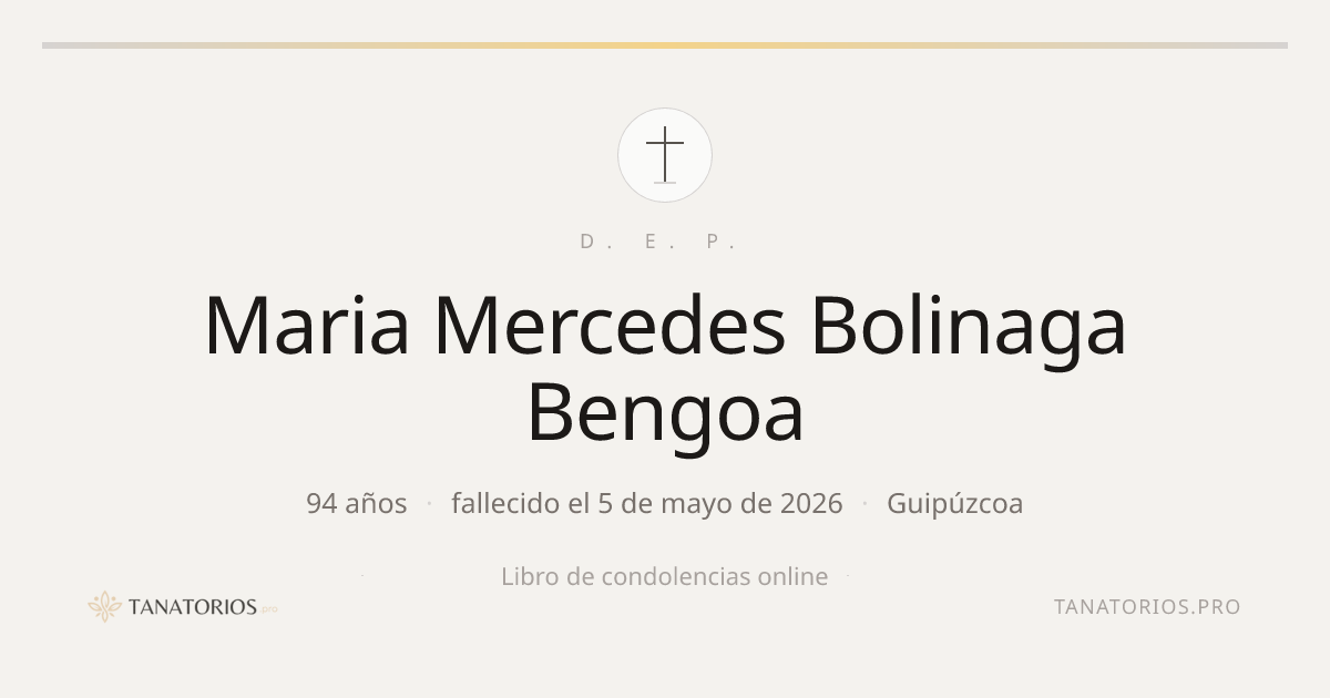 Memorial de Maria Mercedes Bolinaga Bengoa