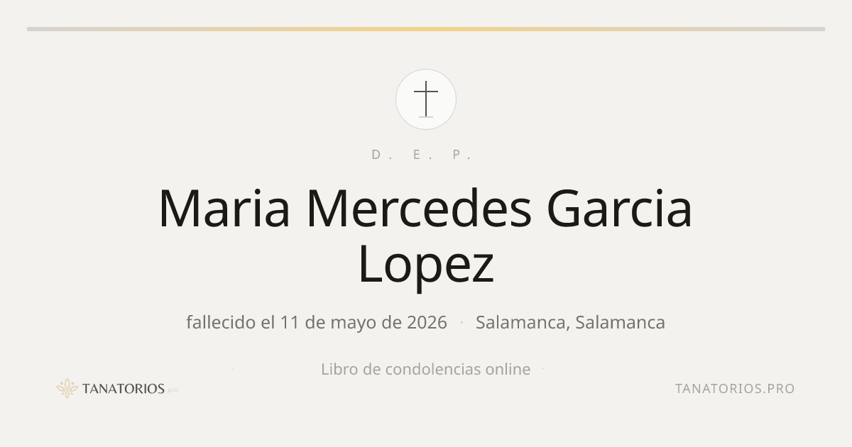 Memorial de Maria Mercedes Garcia Lopez