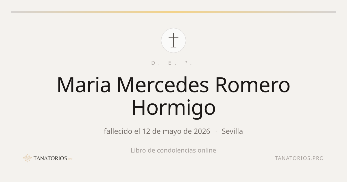 Memorial de Maria Mercedes Romero Hormigo
