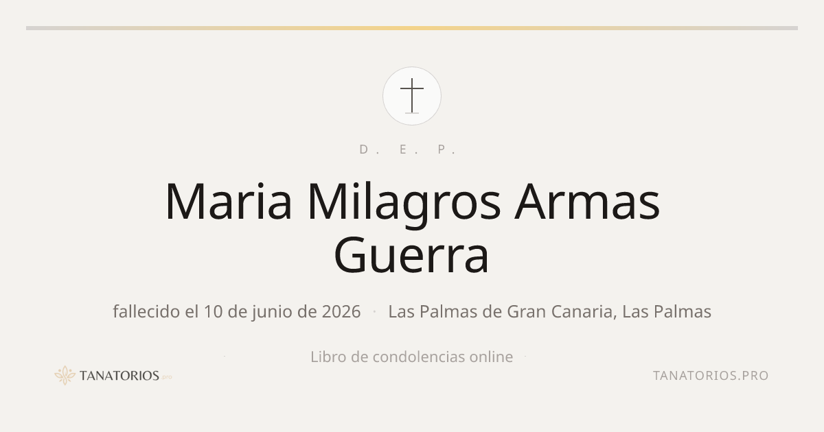 Memorial de Maria Milagros Armas Guerra