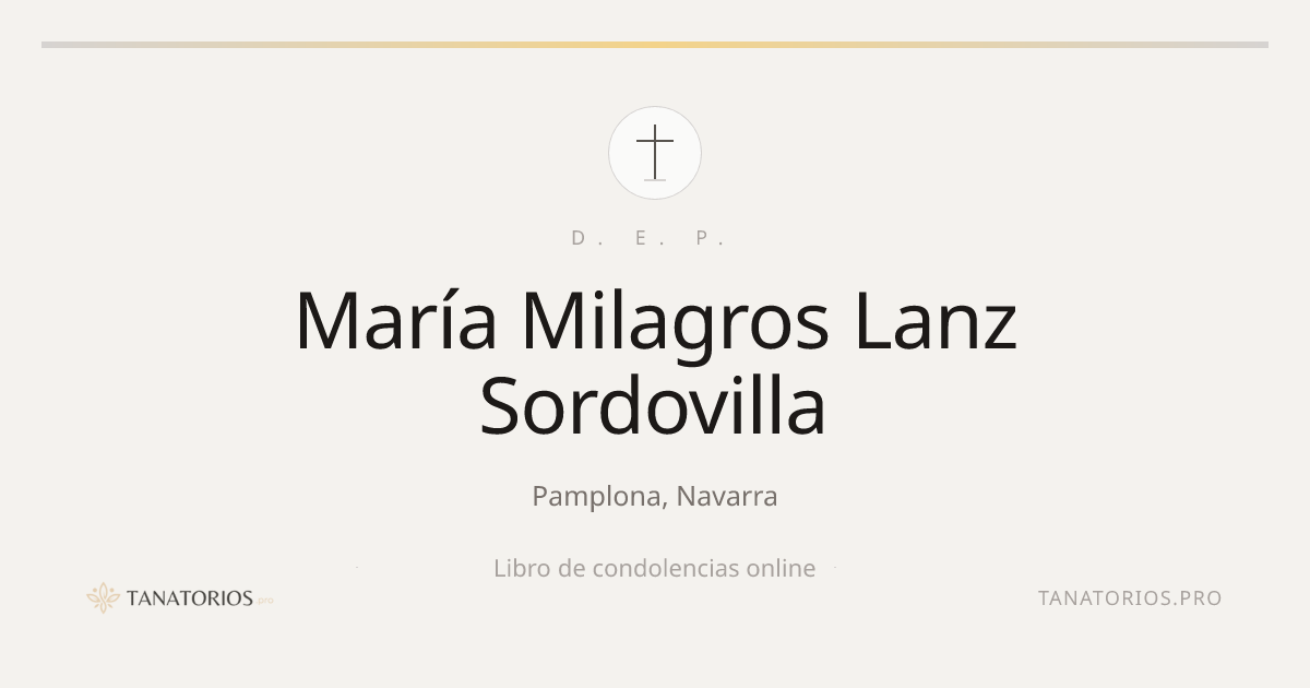 Memorial de María Milagros Lanz Sordovilla