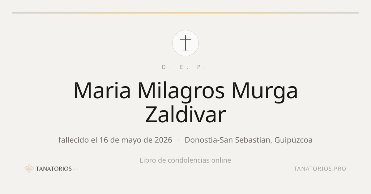 Memorial de Maria Milagros Murga Zaldivar