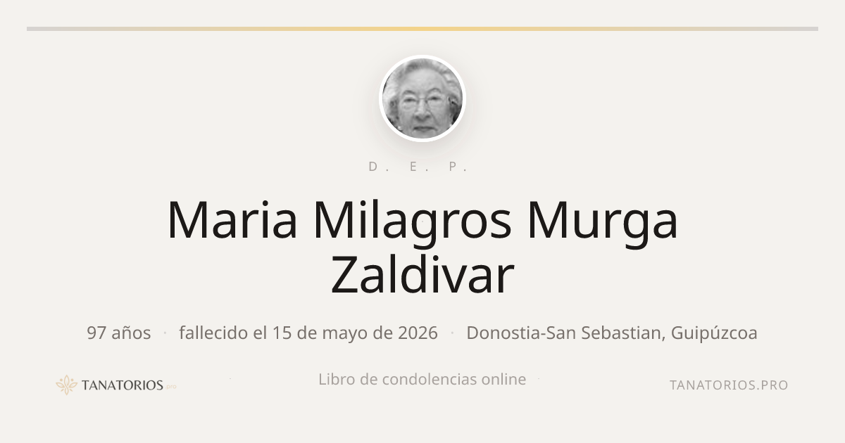 Memorial de Maria Milagros Murga Zaldivar
