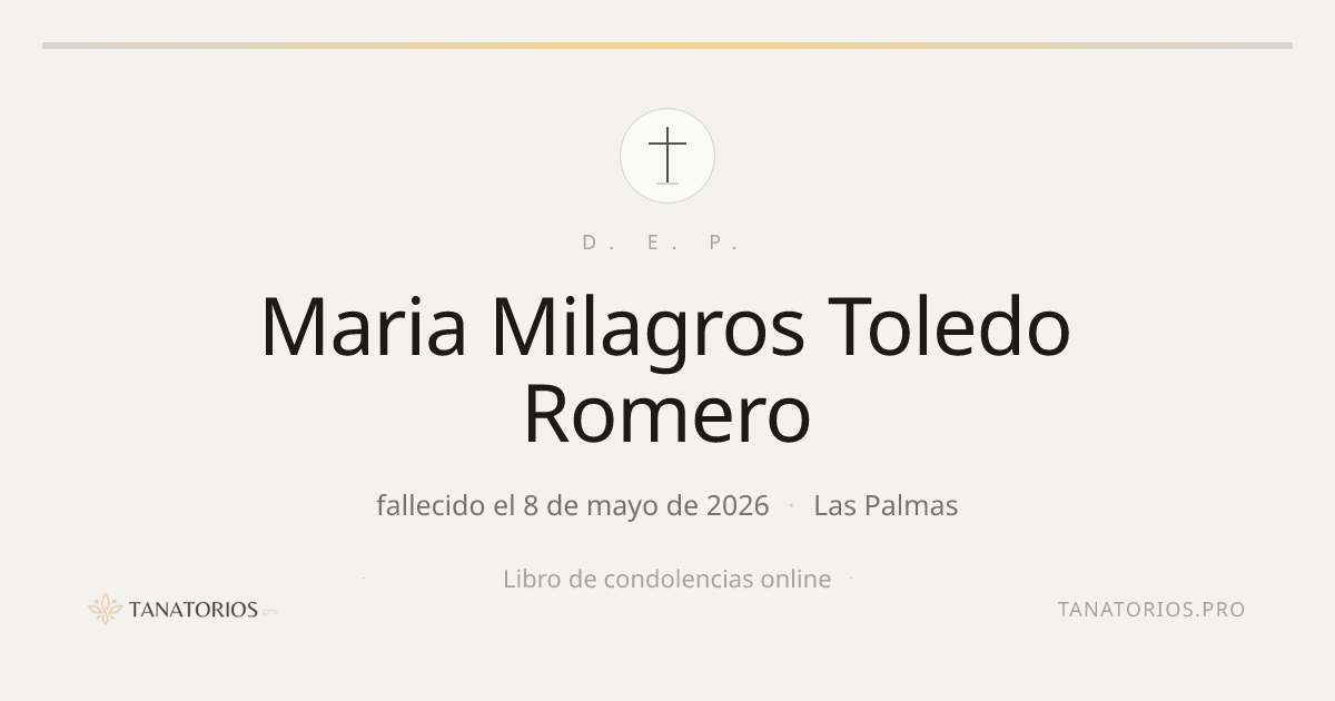 Memorial de Maria Milagros Toledo Romero