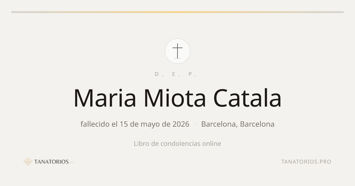 Memorial de Maria Miota Catala