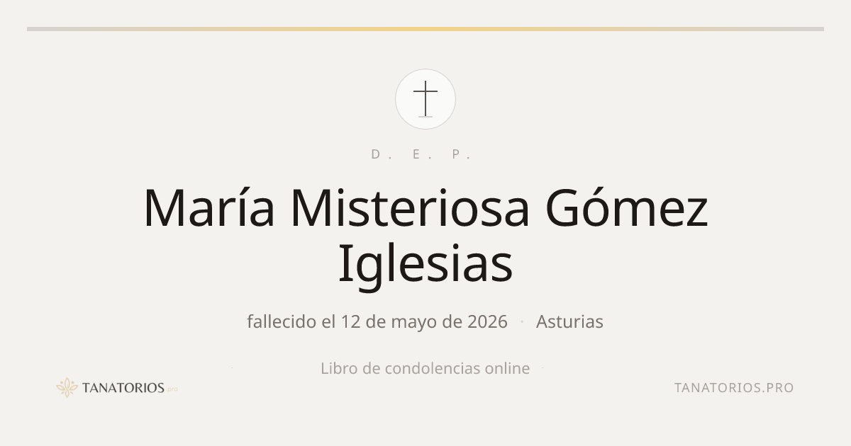 Memorial de María Misteriosa Gómez Iglesias
