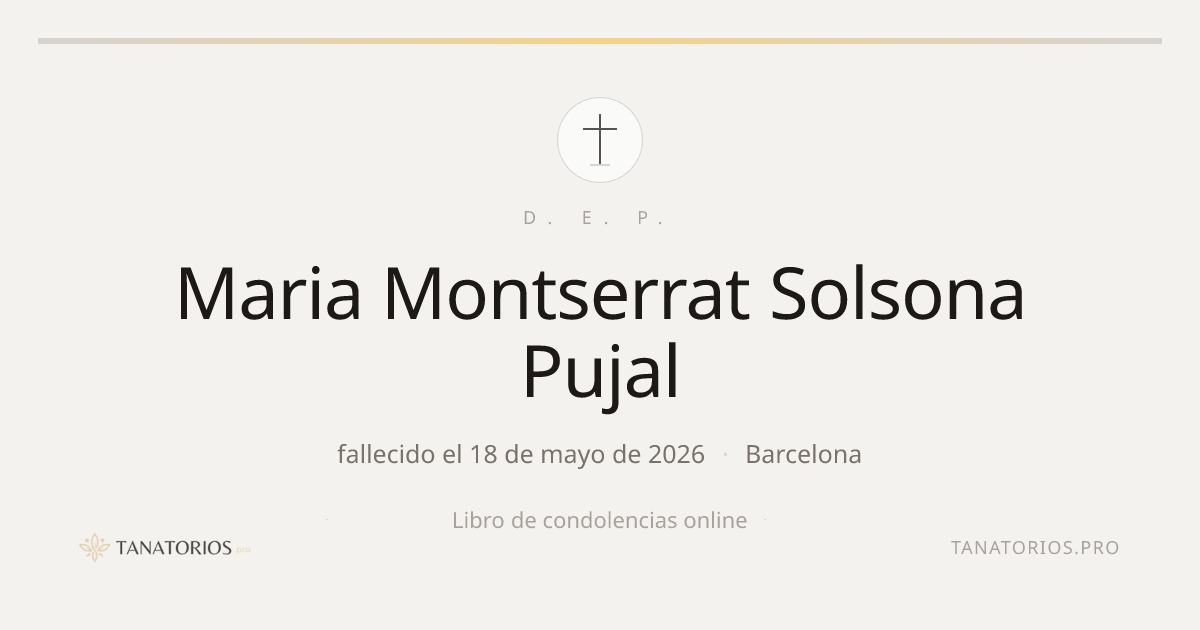 Memorial de Maria Montserrat Solsona Pujal