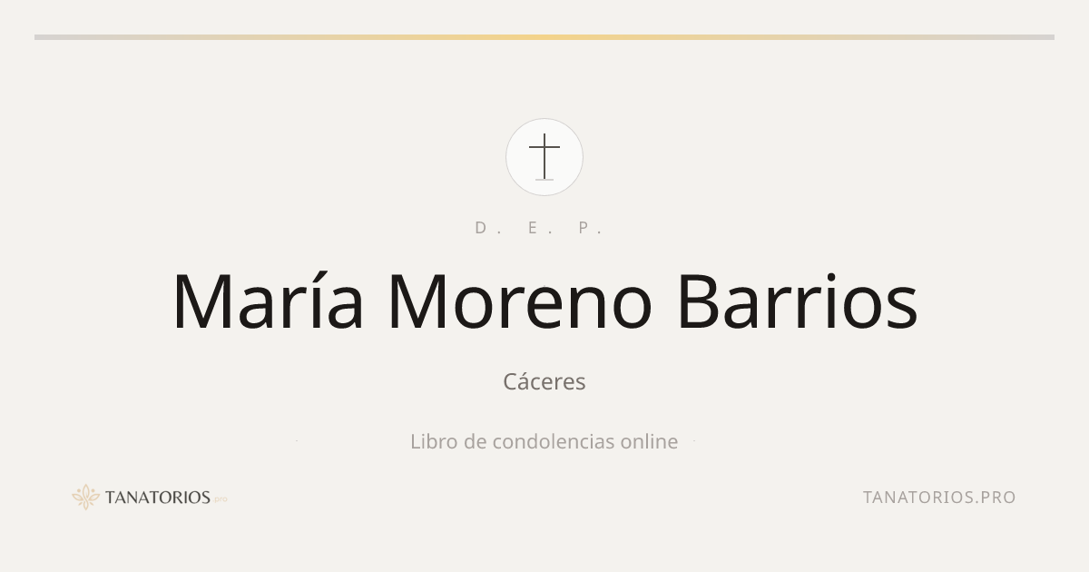 Memorial de María Moreno Barrios