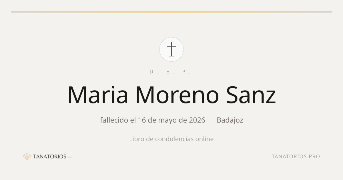 Memorial de Maria Moreno Sanz