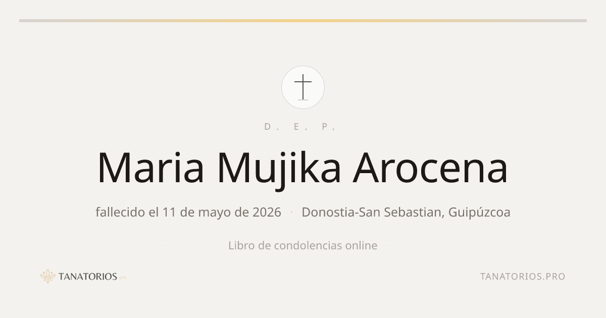 Memorial de Maria Mujika Arocena
