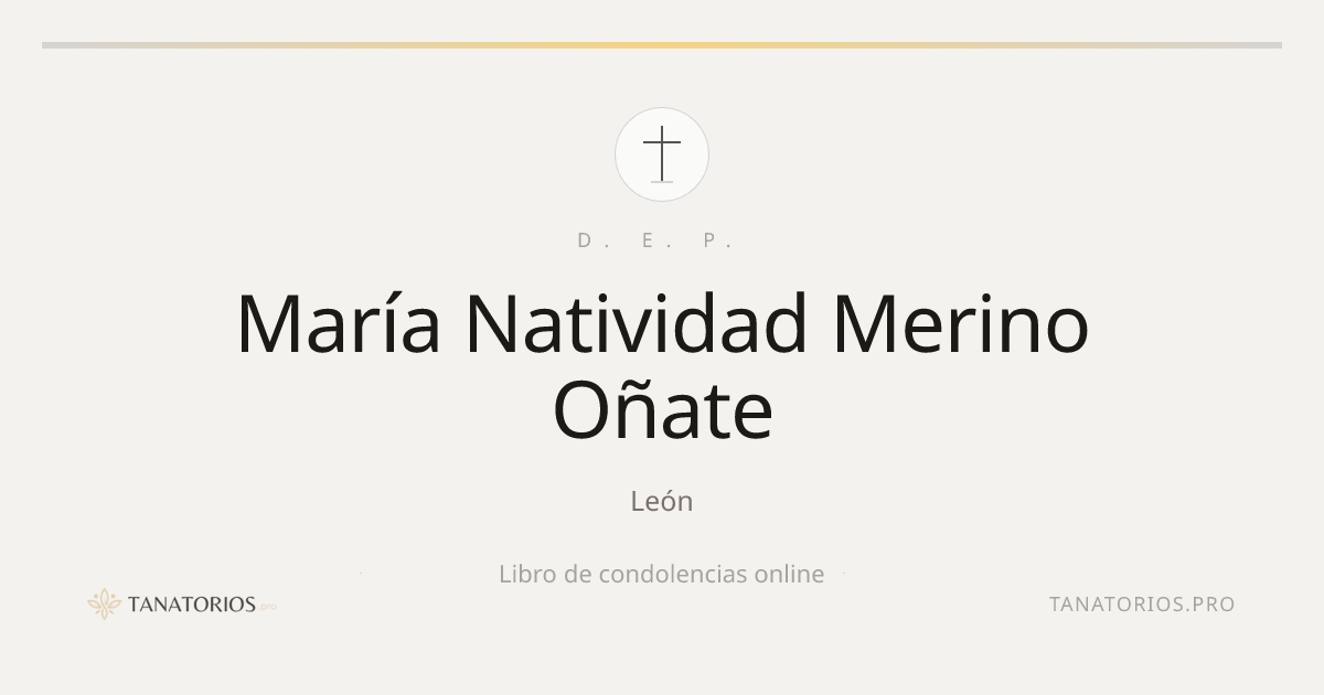 Memorial de María Natividad Merino Oñate