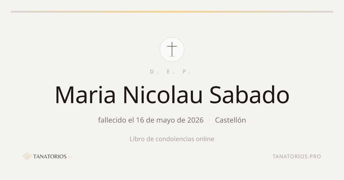 Memorial de Maria Nicolau Sabado