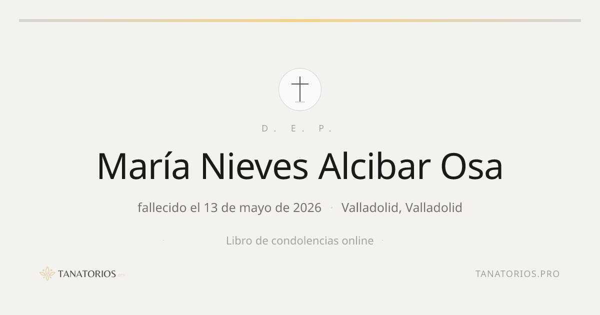 Memorial de María Nieves Alcibar Osa
