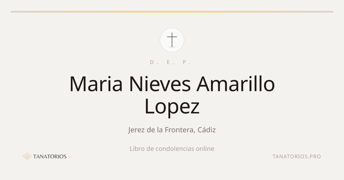 Memorial de Maria Nieves Amarillo Lopez