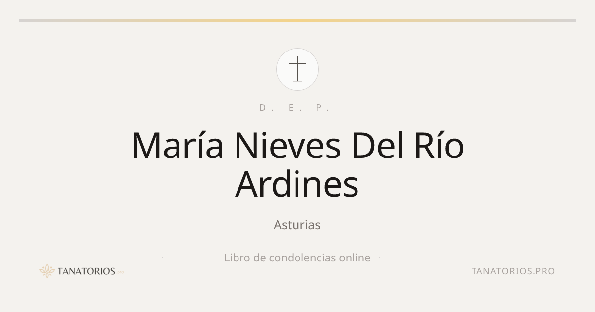 Memorial de María Nieves Del Río Ardines