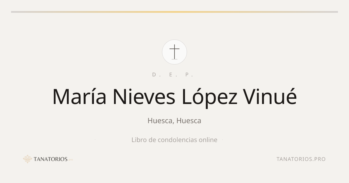 Memorial de María Nieves López Vinué