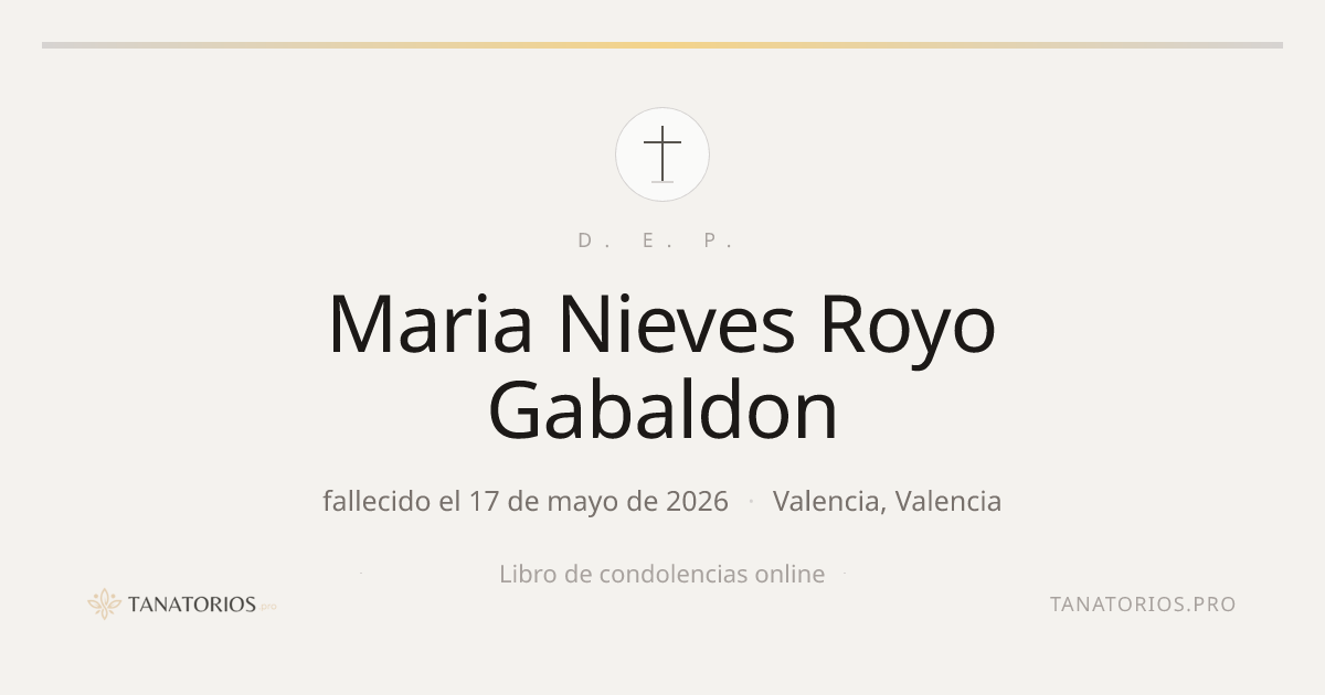 Memorial de Maria Nieves Royo Gabaldon