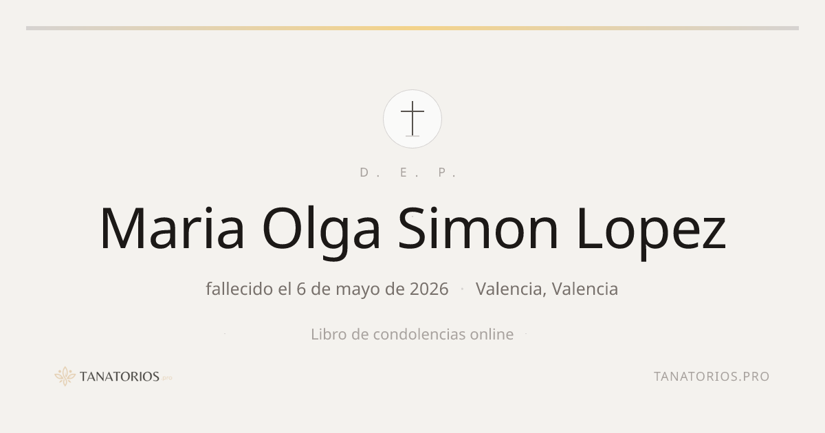 Memorial de Maria Olga Simon Lopez