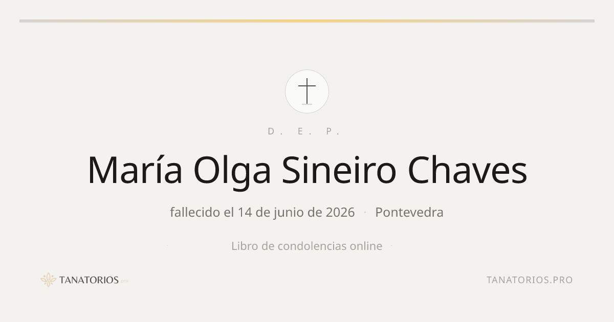 Memorial de María Olga Sineiro Chaves