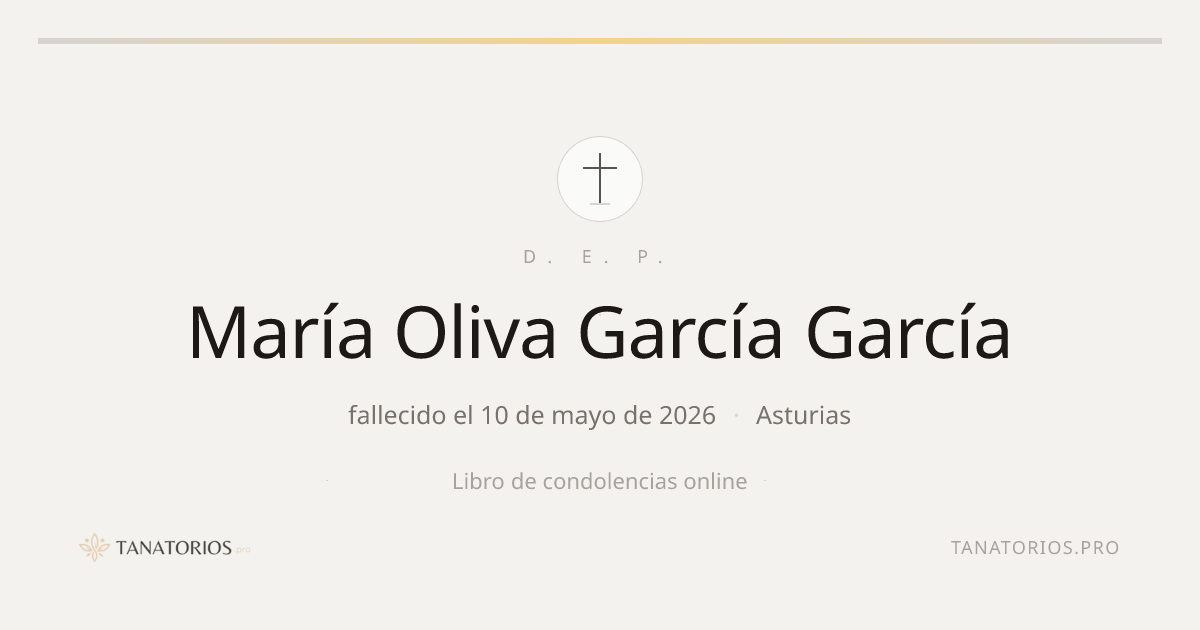 Memorial de María Oliva García García