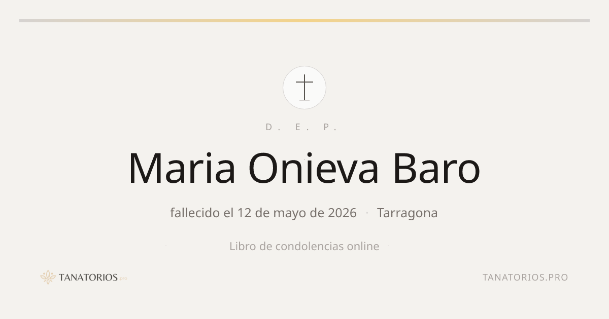 Memorial de Maria Onieva Baro