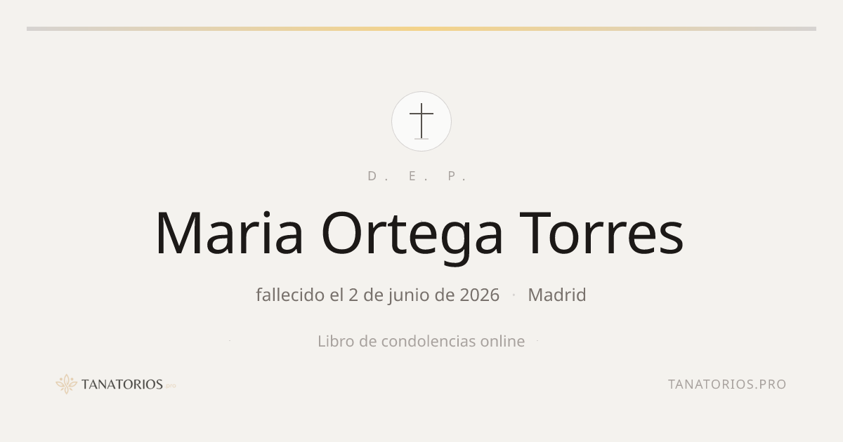 Memorial de Maria Ortega Torres