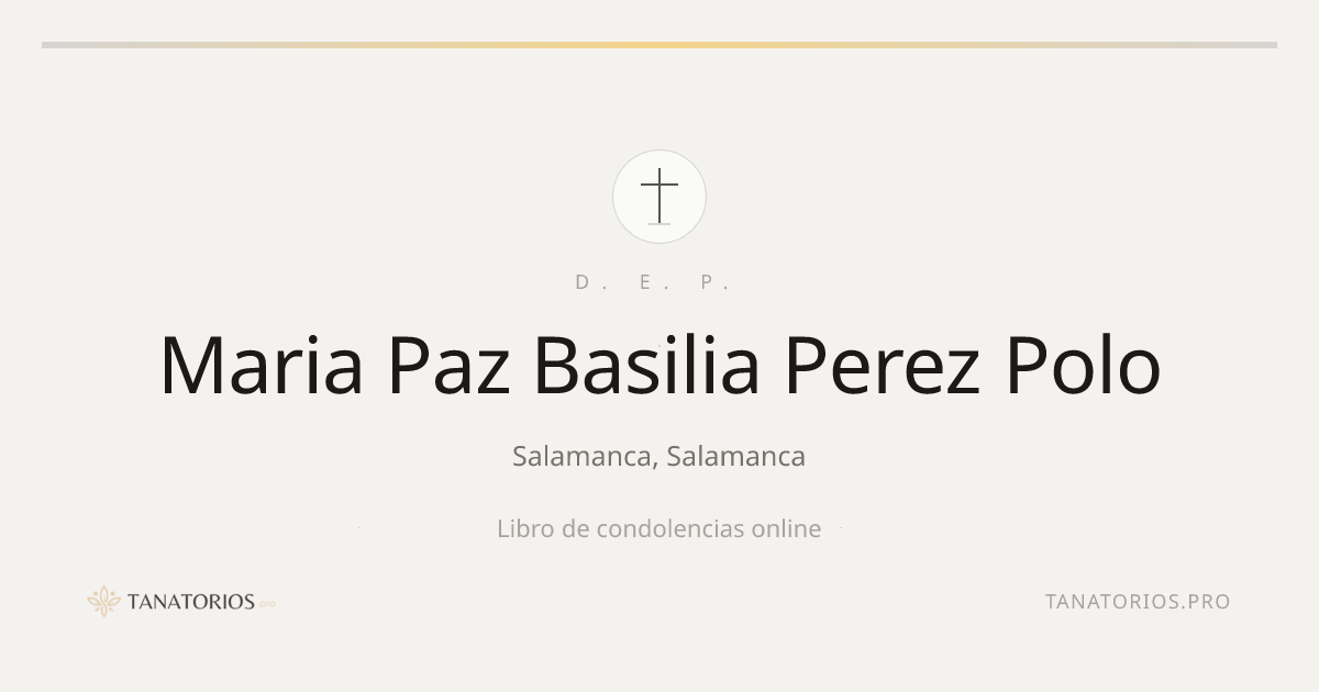 Memorial de Maria Paz Basilia Perez Polo