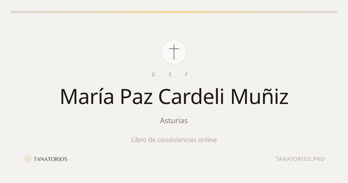 Memorial de María Paz Cardeli Muñiz