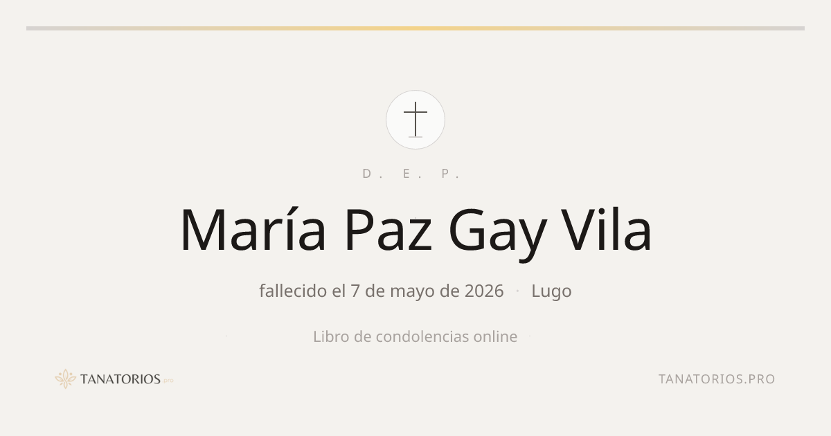 Memorial de María Paz Gay Vila