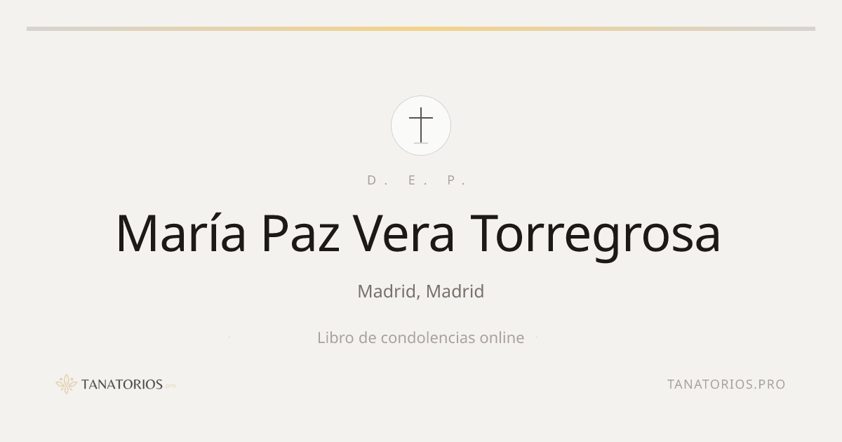 Memorial de María Paz Vera Torregrosa
