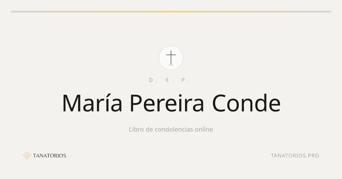 Memorial de María Pereira Conde