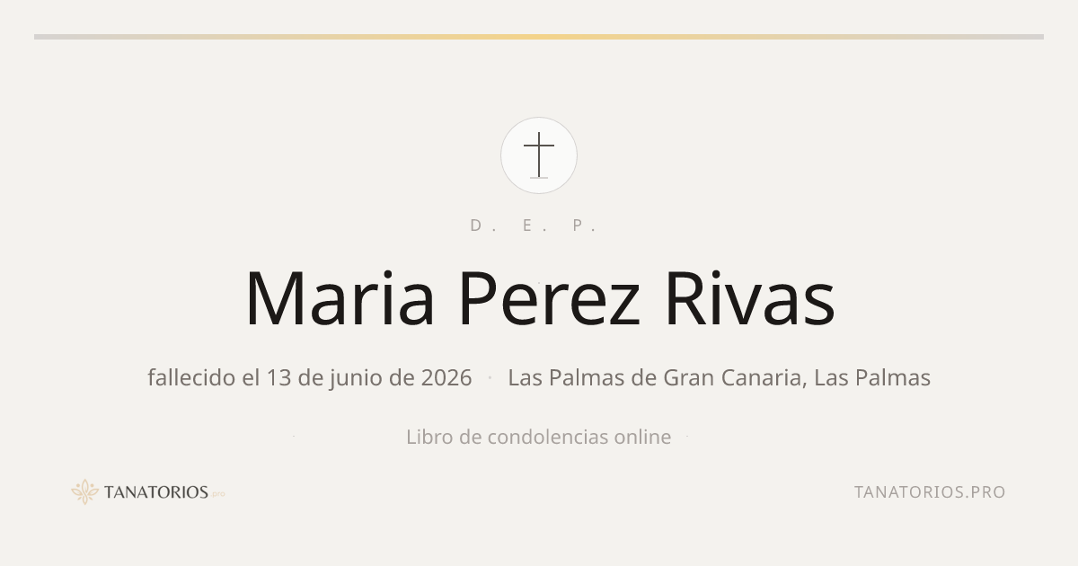 Memorial de Maria Perez Rivas