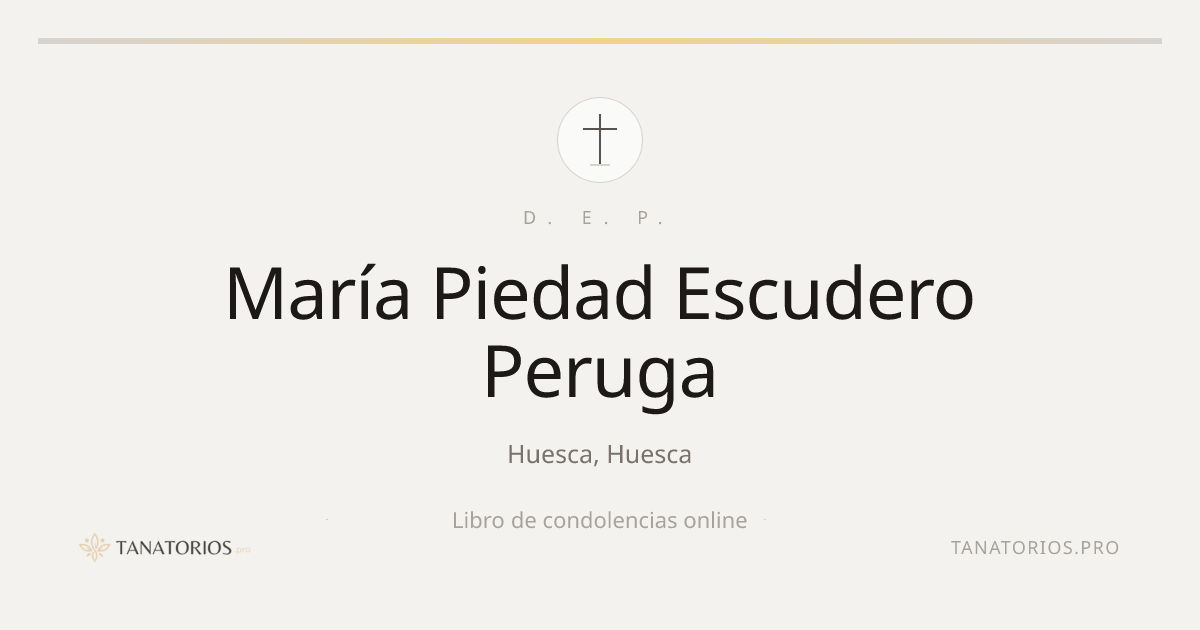 Memorial de María Piedad Escudero Peruga
