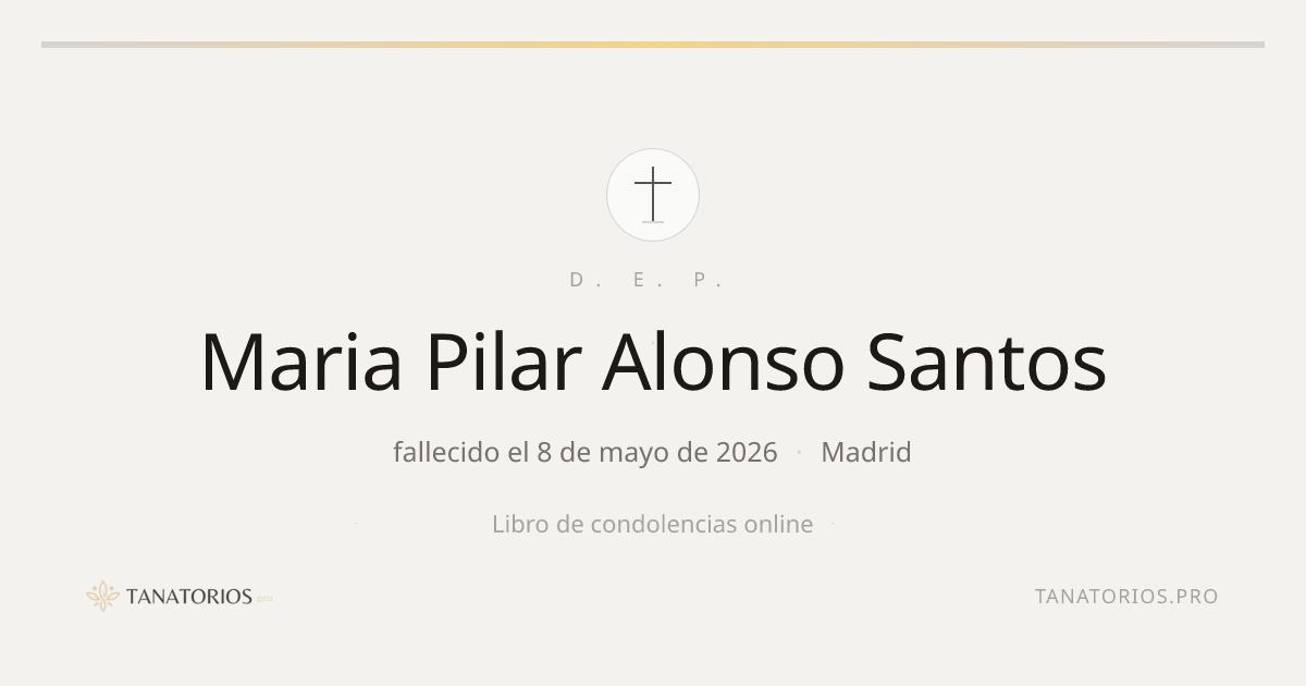 Memorial de Maria Pilar Alonso Santos