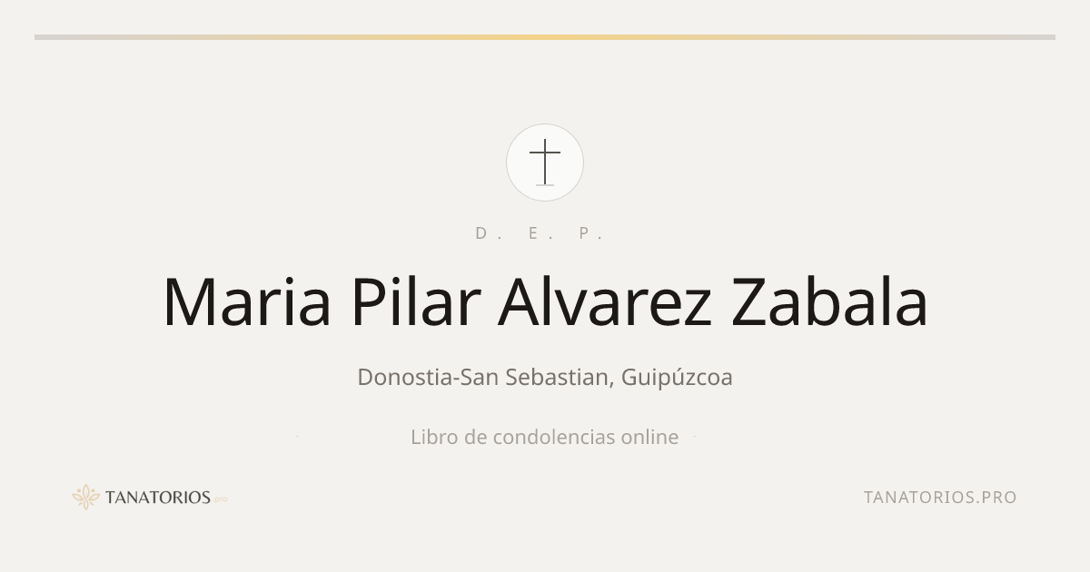 Memorial de Maria Pilar Alvarez Zabala