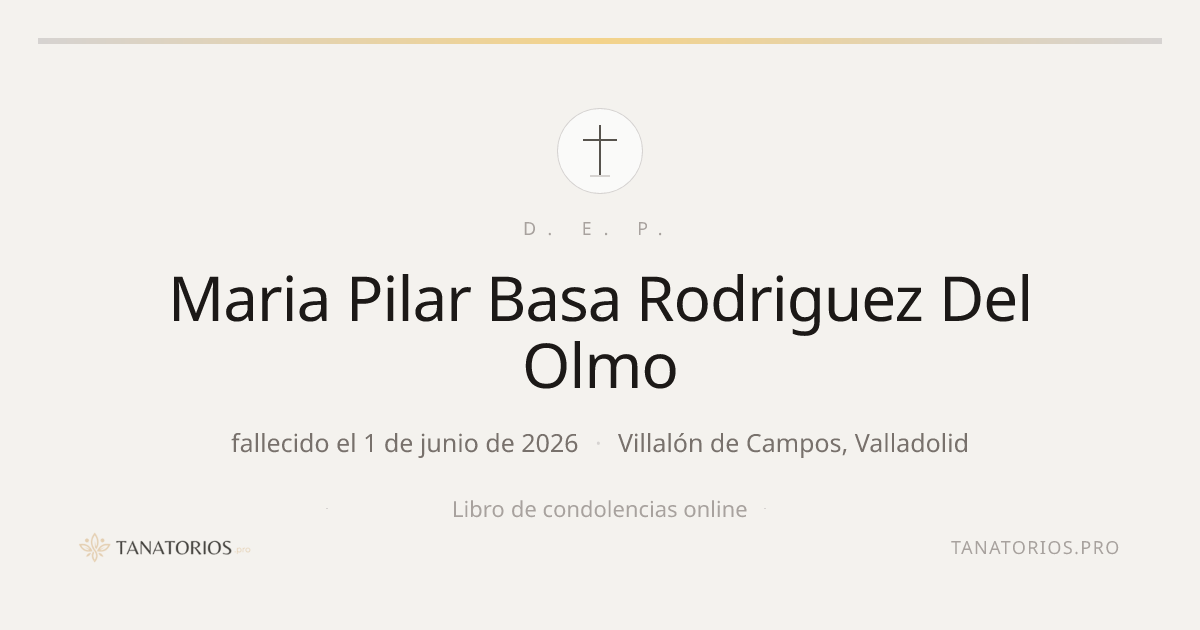 Memorial de Maria Pilar Basa Rodriguez Del Olmo