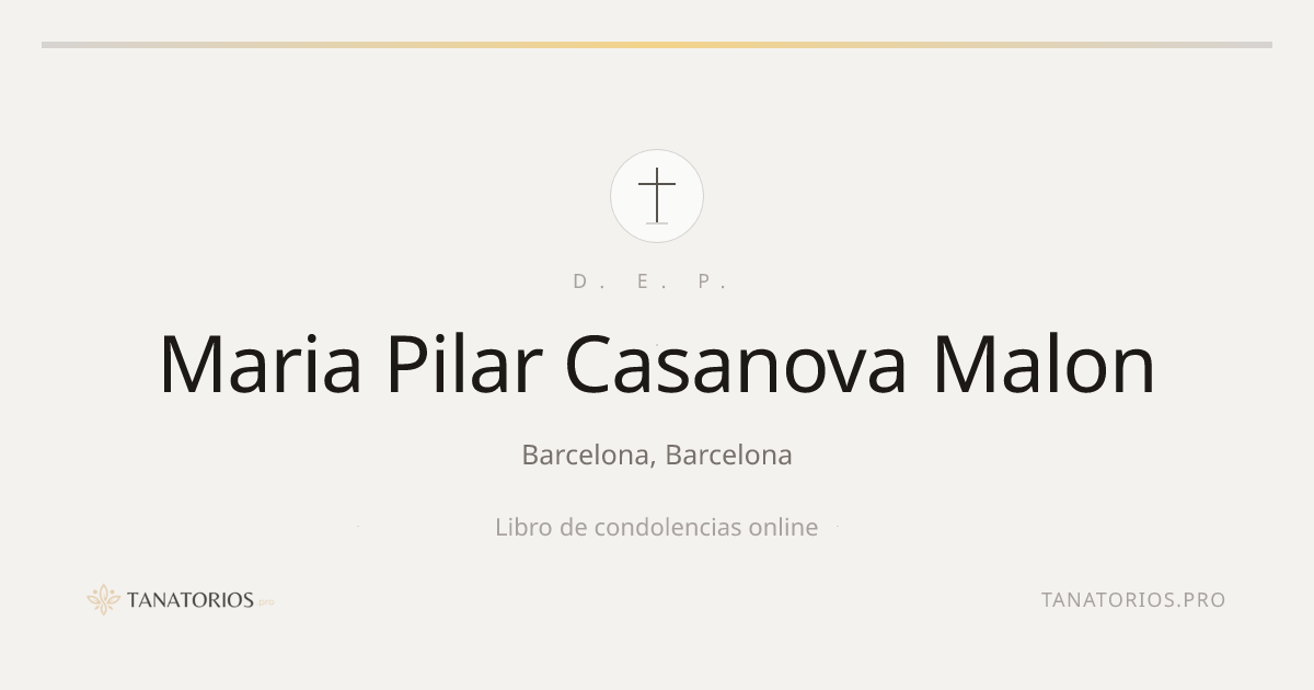 Memorial de Maria Pilar Casanova Malon