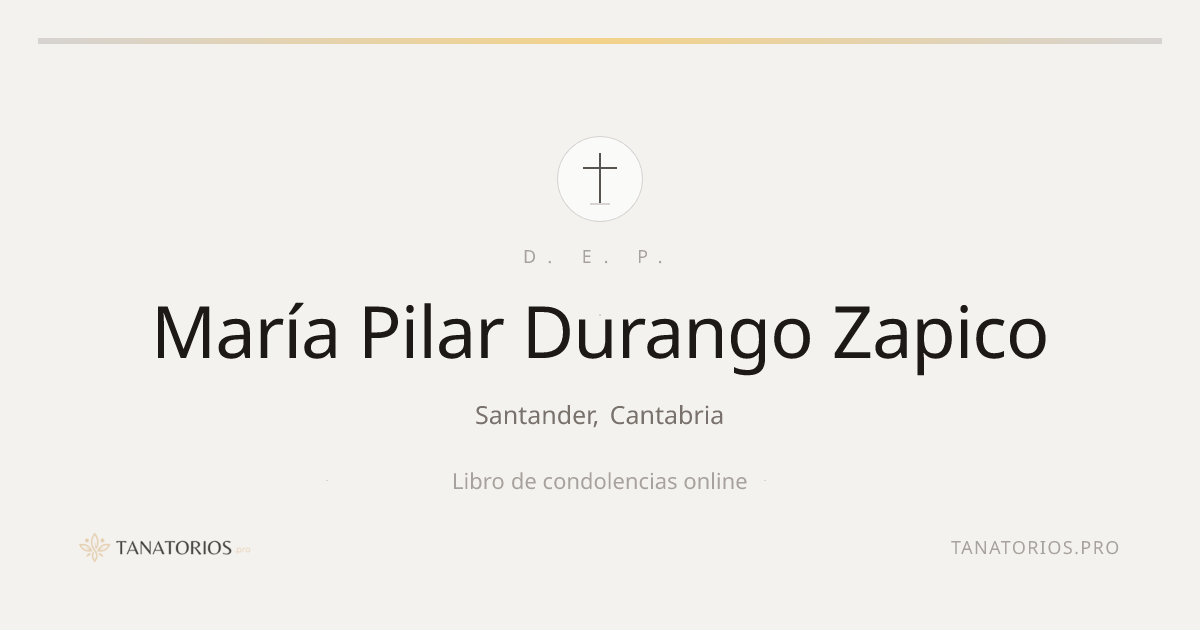 Memorial de María Pilar Durango Zapico