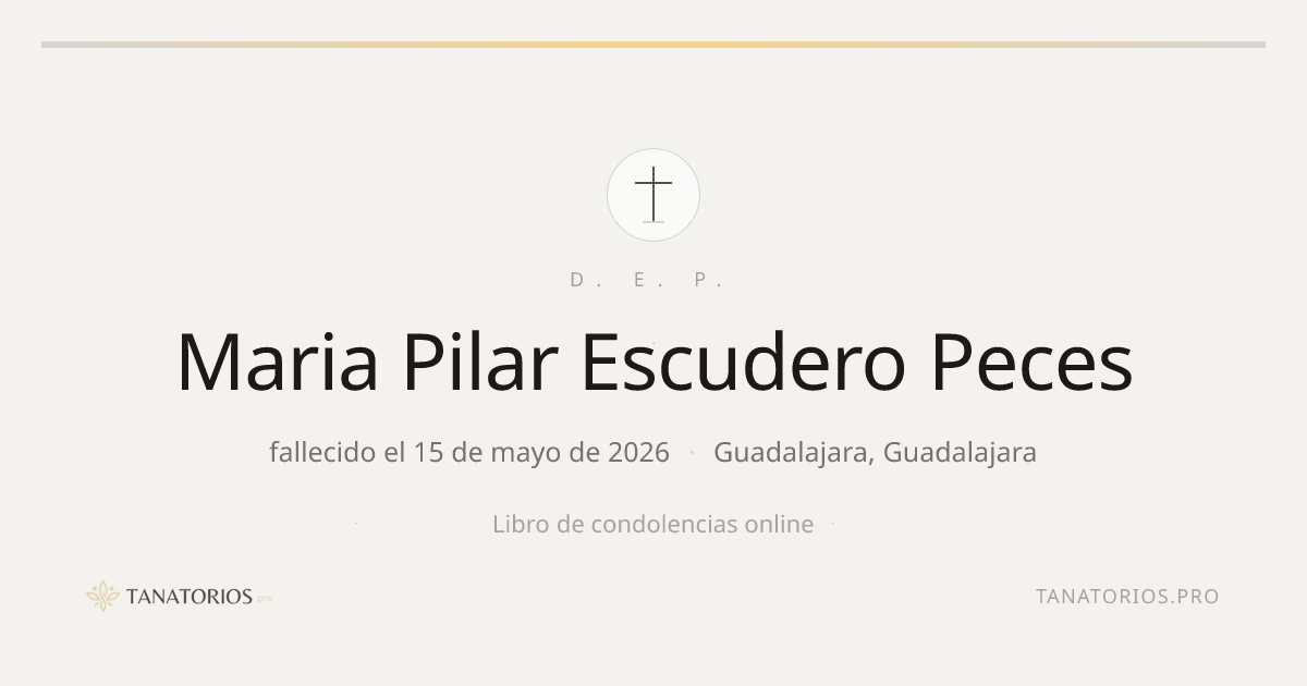 Memorial de Maria Pilar Escudero Peces