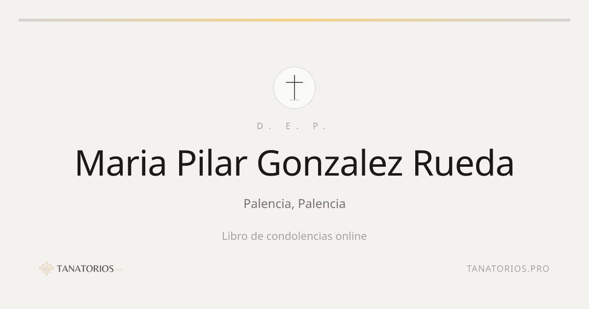 Memorial de Maria Pilar Gonzalez Rueda