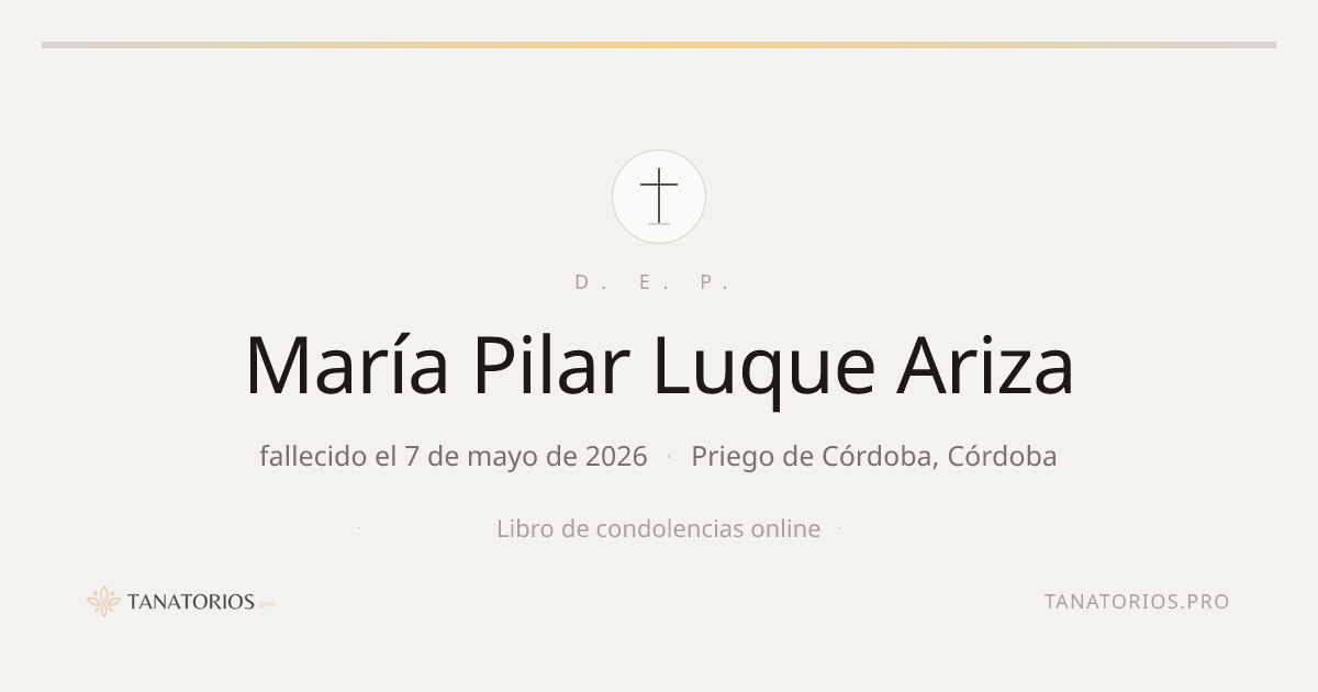 Memorial de María Pilar Luque Ariza