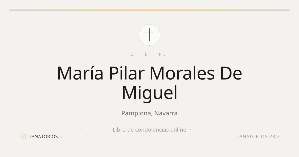 Memorial de María Pilar Morales De Miguel