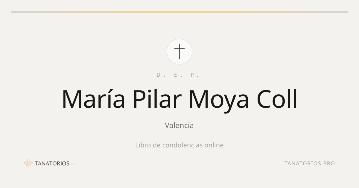Memorial de María Pilar Moya Coll