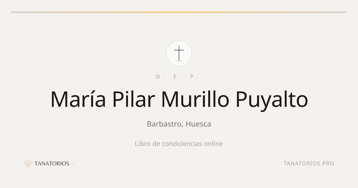 Memorial de María Pilar Murillo Puyalto