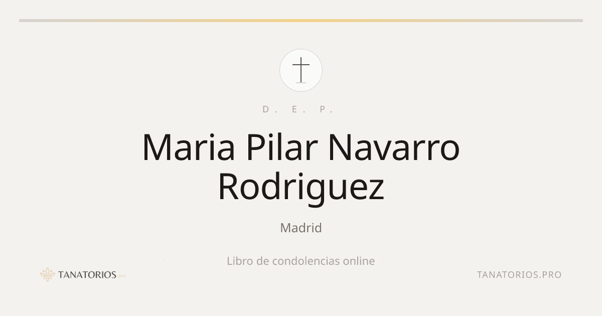 Memorial de Maria Pilar Navarro Rodriguez