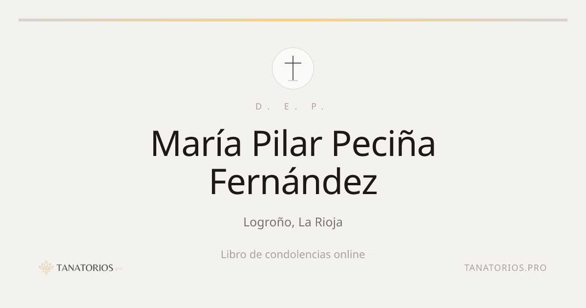 Memorial de María Pilar Peciña Fernández