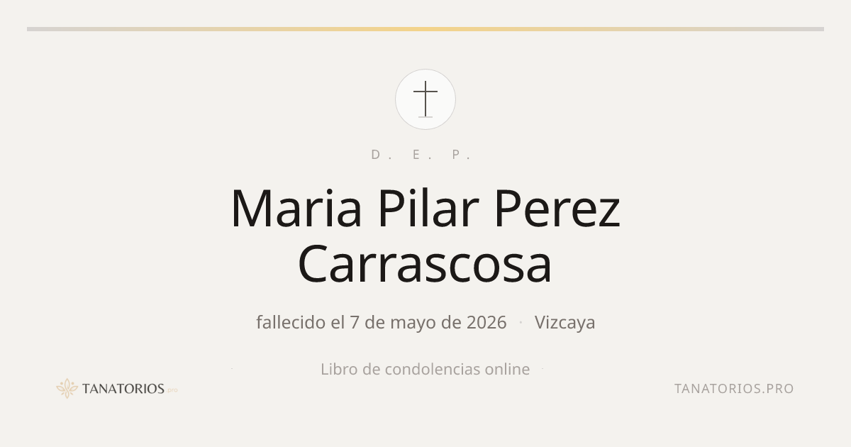 Memorial de Maria Pilar Perez Carrascosa