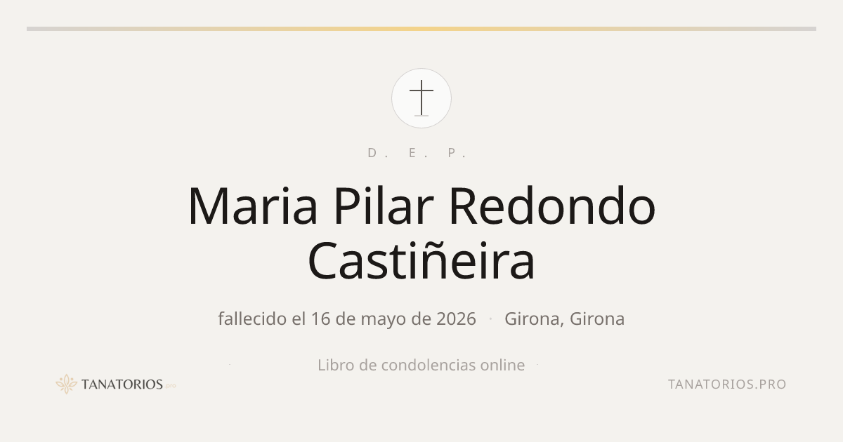 Memorial de Maria Pilar Redondo Castiñeira